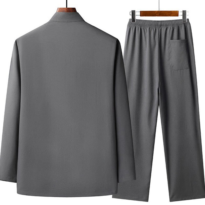 Buddha Stones, chinesisches Neujahr, bestickter Fu-Tang-Anzug, Hanfu, langärmeliges Oberteil und Hose, Kleidung für Herren - image 5