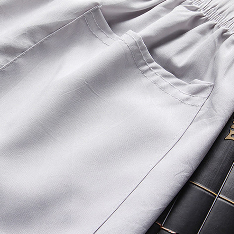 Buddha Stones, Chinesisches Neujahr, bestickter Drache, Froschknopf, Tang-Anzug, Hanfu, traditionelle Uniform, langärmeliges Oberteil und Hose, Kleidung für Herren - image 11