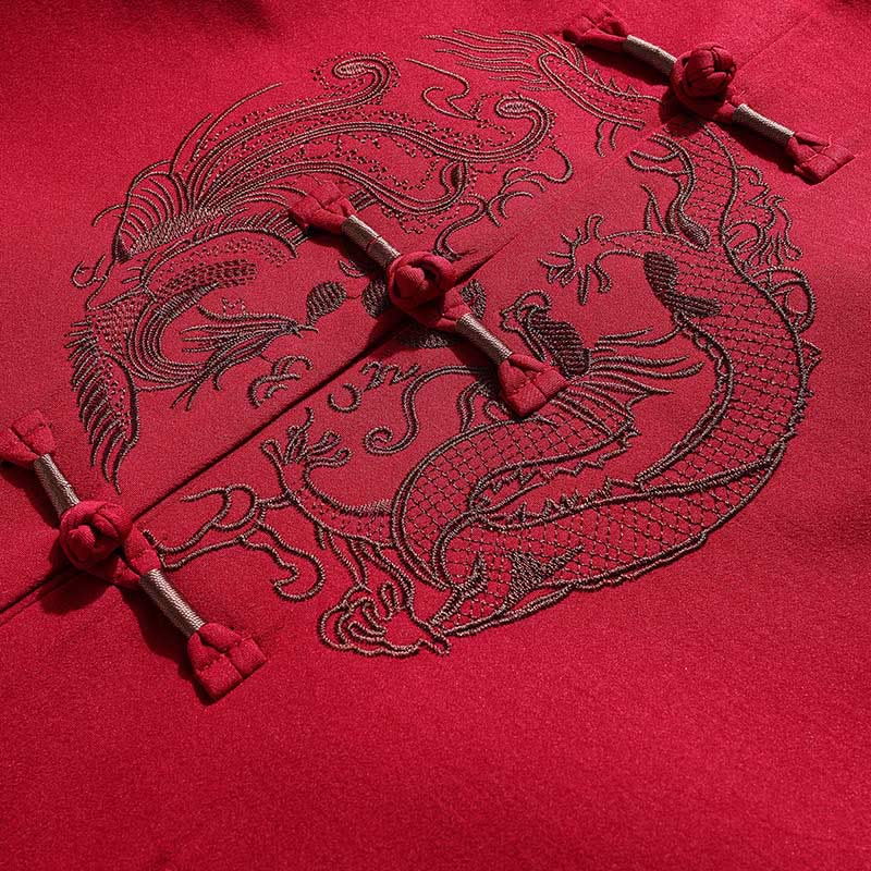 Buddha Stones, bestickter Tang-Anzug mit chinesischem Neujahrsmotiv, Hanfu, traditionelle Uniform, langärmeliges Oberteil und Hose, Kleidung für Herren - image 9