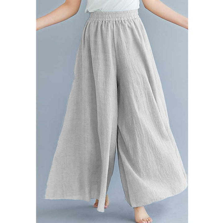 Buddha Stones Damen-Hose, lässig, lockere Hose aus Baumwollleinen, weites Bein für Yoga und Tanz - image 32