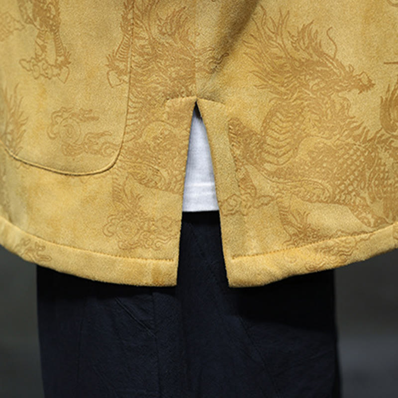 Buddha Stones, chinesisches Neujahr, Kirin-Druck, Froschknopf, Tang-Anzug, Herrenjacke, Hemd mit Taschen - image 12