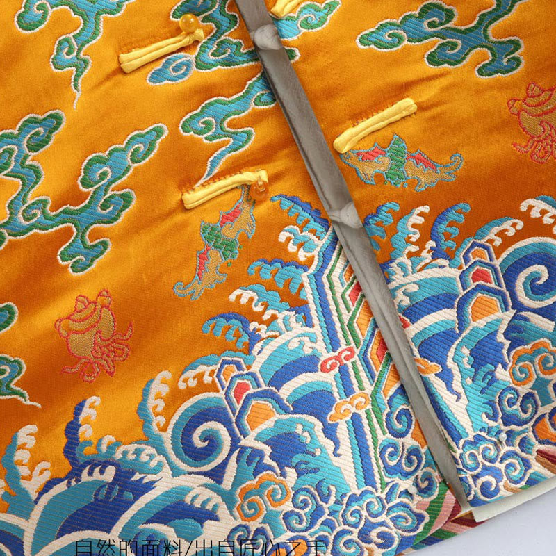 Buddha Stones, chinesische Neujahrs-Drachen-Stickerei, glückverheißende Wolken, Froschknopf-Tang-Anzug, Herrenjacke, Hemd - image 7