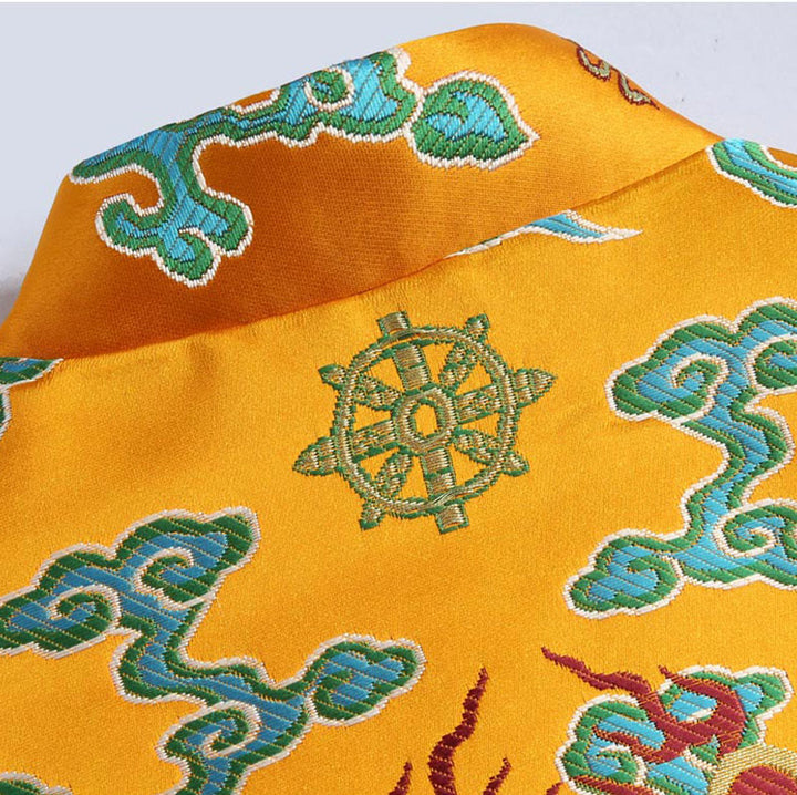 Buddha Stones, chinesische Neujahrs-Drachen-Stickerei, glückverheißende Wolken, Froschknopf-Tang-Anzug, Herrenjacke, Hemd - image 11