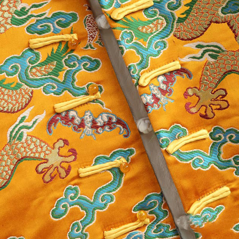 Buddha Stones, chinesische Neujahrs-Drachen-Stickerei, glückverheißende Wolken, Froschknopf-Tang-Anzug, Herrenjacke, Hemd - image 5