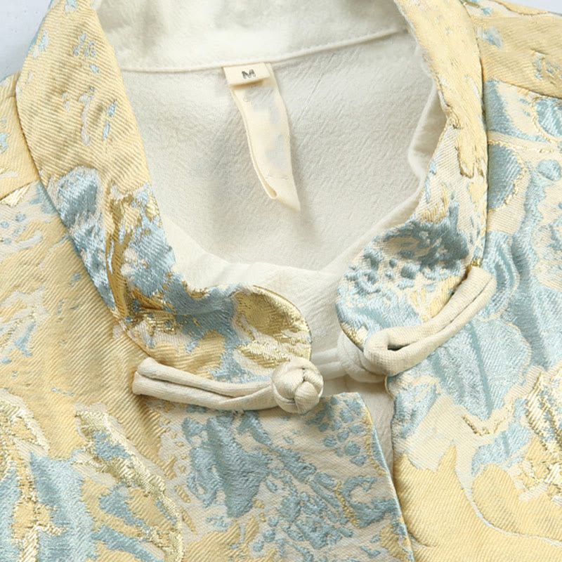 Buddha Stones, chinesisches Neujahr, Jacquard-Stickerei, Froschknopf, Tang-Anzug, Herrenjacke, Hemd mit Taschen - image 2