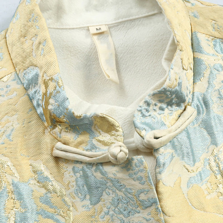 Buddha Stones, chinesisches Neujahr, Jacquard-Stickerei, Froschknopf, Tang-Anzug, Herrenjacke, Hemd mit Taschen - image 2