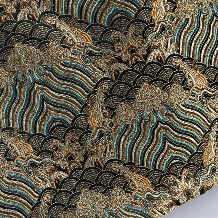 Buddha Stones, chinesisches Neujahr, Jacquard-Damast, Seewasser-Muster, Froschknopf, Tang-Anzug, Herrenjacke, Hemd mit Taschen - image 9