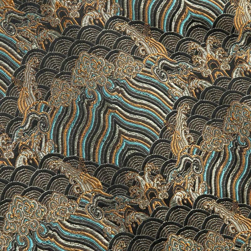 Buddha Stones, chinesisches Neujahr, Jacquard-Damast, Seewasser-Muster, Froschknopf, Tang-Anzug, Herrenjacke, Hemd mit Taschen - image 15