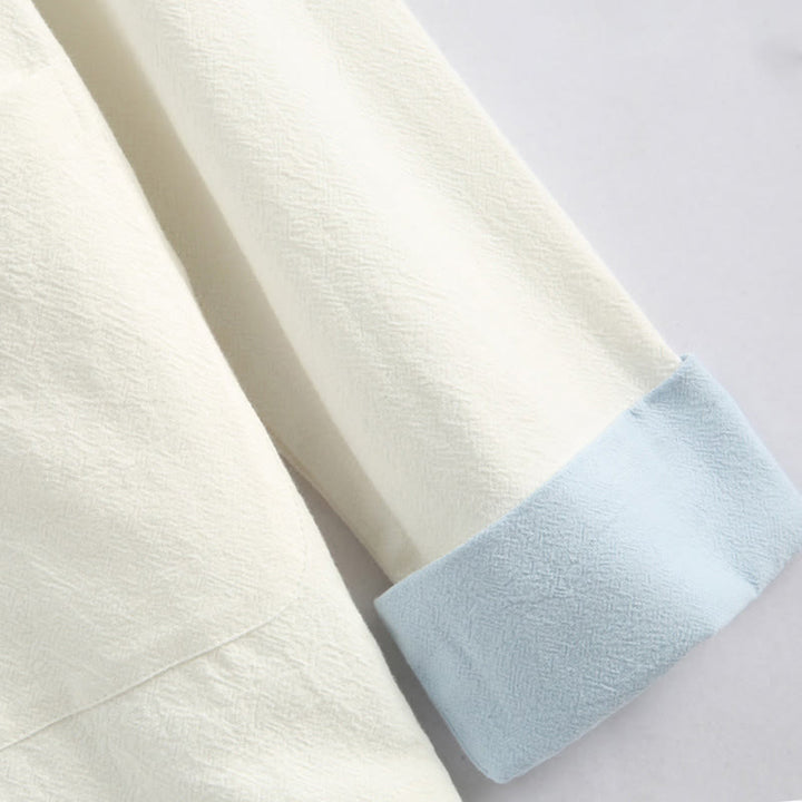 Buddha Stones, chinesisches Neujahrs-Kranich-Stickerei, Tang-Anzug, Hanfu, langärmeliges Oberteil und Hose, Kleidung aus Baumwolle und Leinen, Herren-Set mit Taschen - image 13