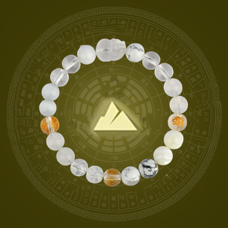 Buddha Stones ​​Fünf Elemente Verschiedene Kristall Achat Pixiu Reichtum Armband - image 1