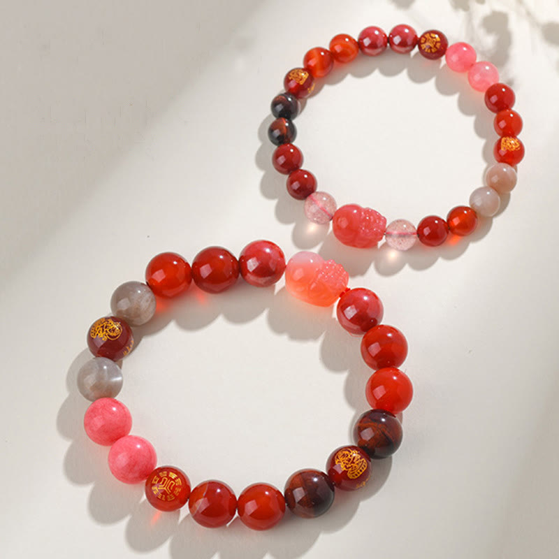 Buddha Stones ​​Fünf Elemente Verschiedene Kristall Achat Pixiu Reichtum Armband - image 23