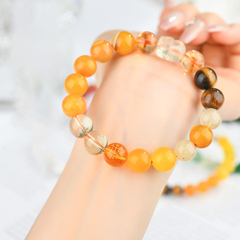 Buddha Stones Fünf Elemente Verschiedene Kristall Achat Pixiu Reichtum Armband