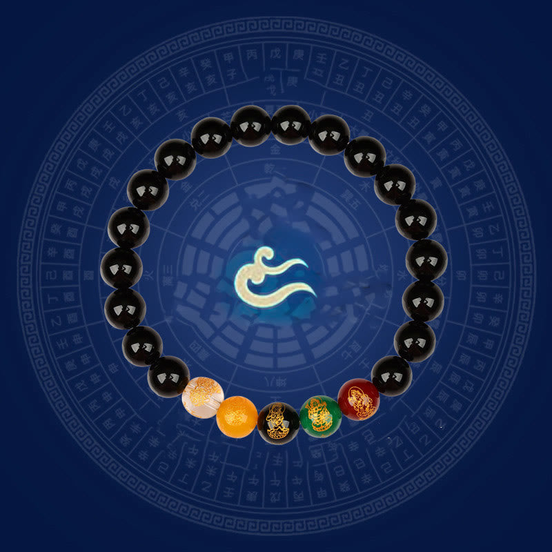 Buddha Stones ​​Fünf Elemente Verschiedene Achat Jambhala Glück Armband - image 10