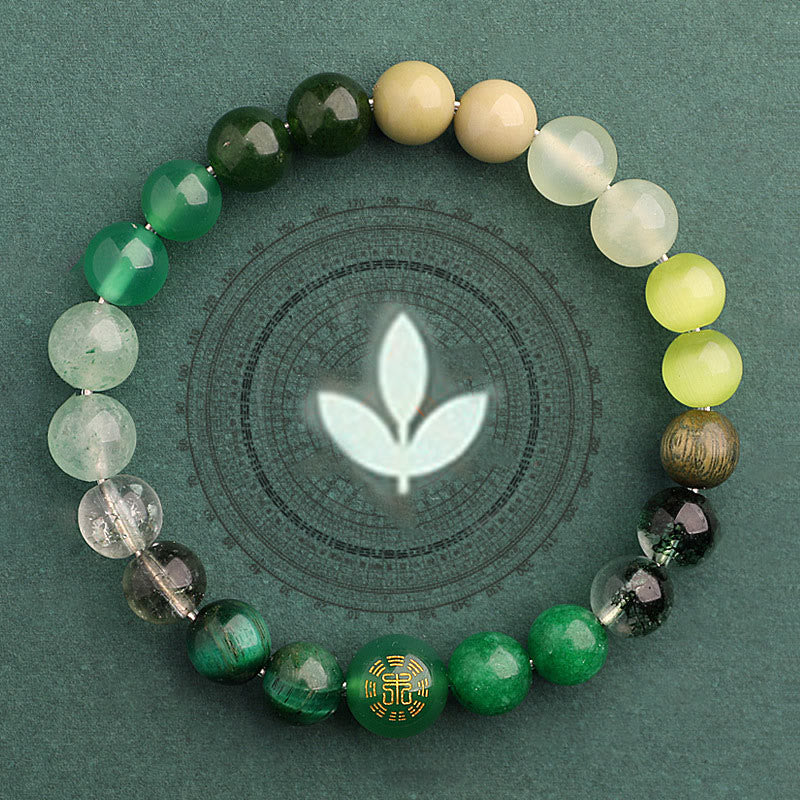 Buddha Stones Fünf Elemente Verschiedene Achat Balance Glück Armband