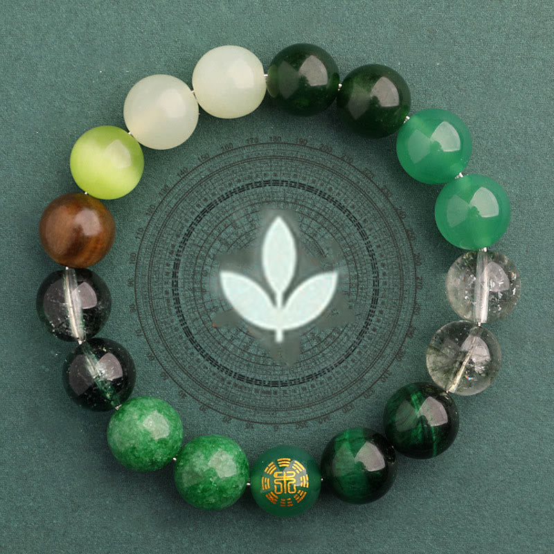 Buddha Stones Fünf Elemente Verschiedene Achat Balance Glück Armband