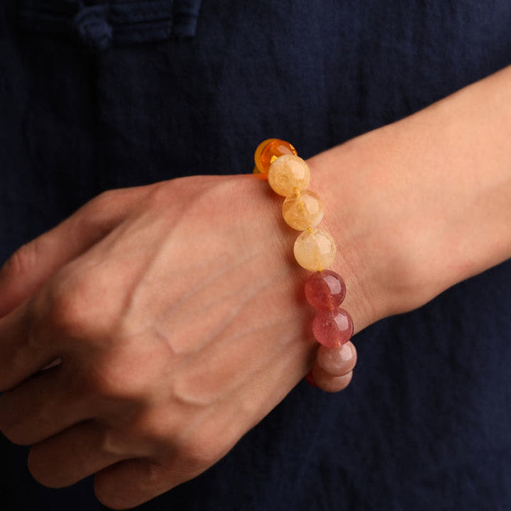 Buddha Stones, Fünf Elemente, verschiedene Achat-Kristalle, Sonnenstein, Weisheitsarmband - image 50