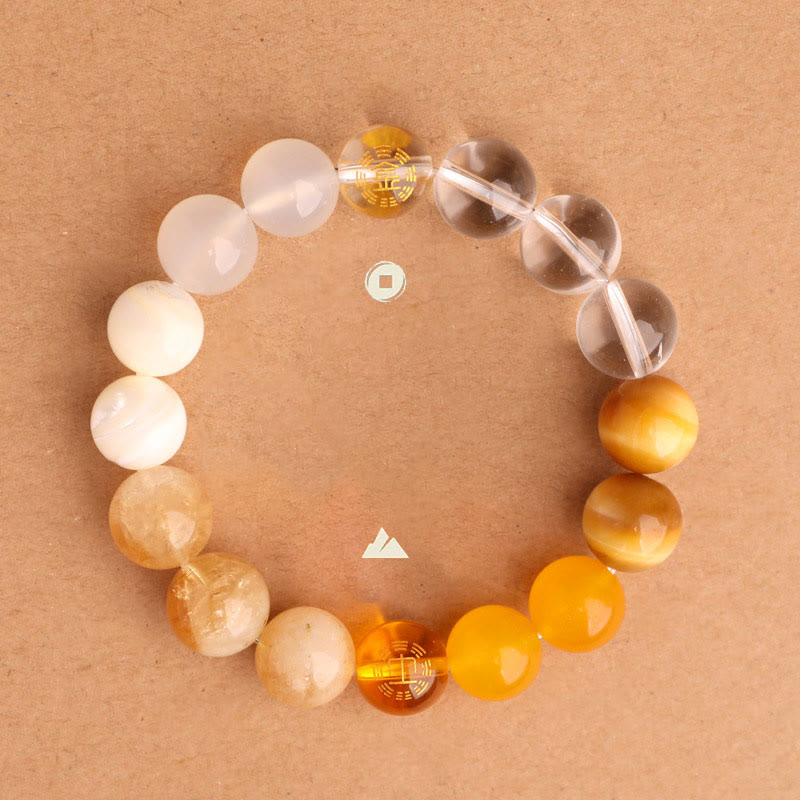 Buddha Stones Fünf Elemente, verschiedene Achatkristalle, schwarzer Onyx, grüner Chalcedon, Aquamarin – Weisheitsarmband - image 34