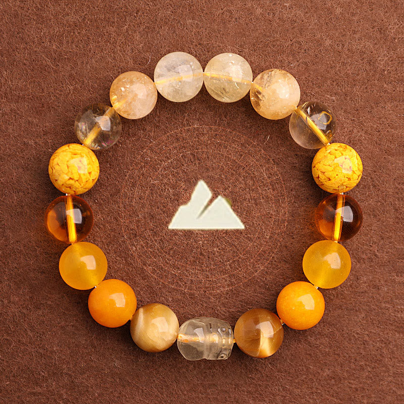 Buddha Stones Fünf Elemente Verschiedene Achatkristalle Grüner Erdbeerquarz Moosachat Grünes Phantom-Glücksarmband - image 34