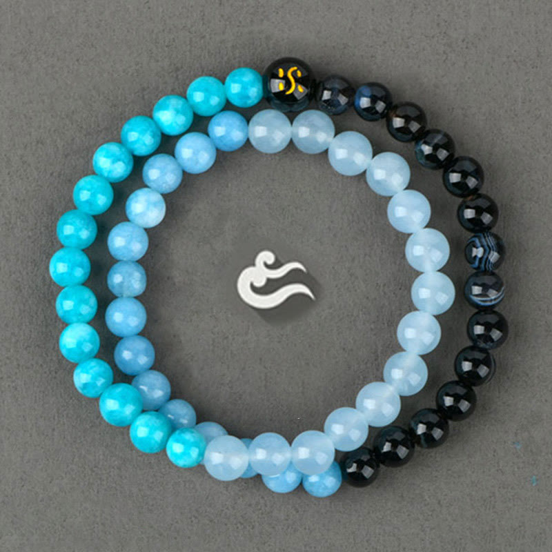 Buddha Stones ​​Fünf Elemente Verschiedene Achat Kristall Chalcedon Weißer Kristall Weißer Achat Glück Armband - image 16