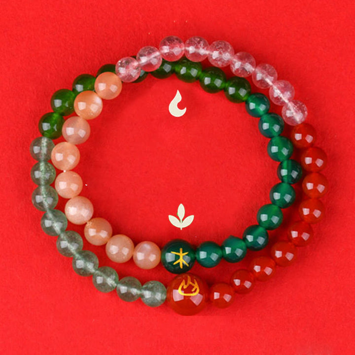 Buddha Stones ​​Fünf Elemente Verschiedene Achat Kristall Perle Schwarz Onyx Weiß Achat Weiß Kristall Glück Armband - image 12