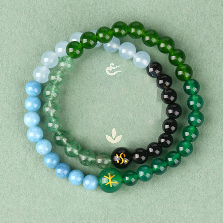 Buddha Stones ​​Fünf Elemente Verschiedene Achat Kristall Perle Schwarz Onyx Weiß Achat Weiß Kristall Glück Armband - image 21