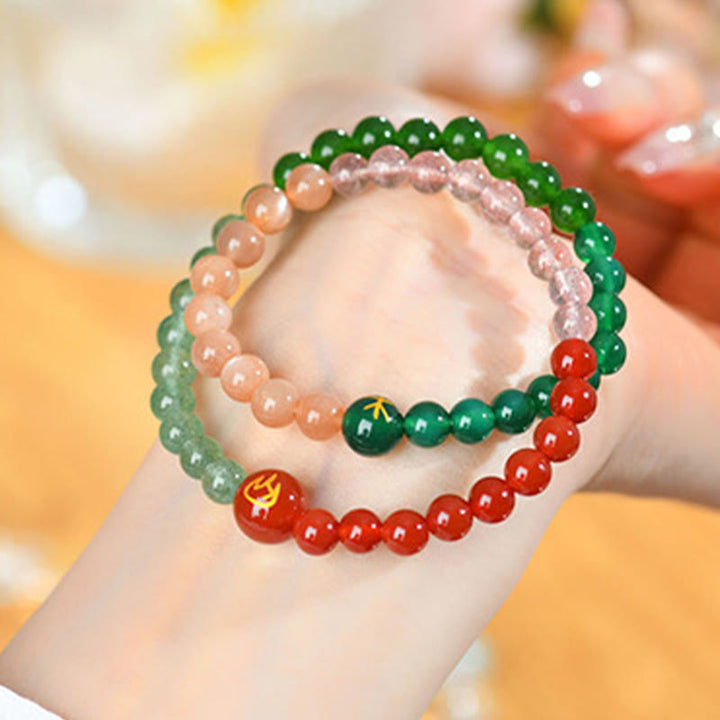 Buddha Stones ​​Fünf Elemente Verschiedene Achat Kristall Perle Schwarz Onyx Weiß Achat Weiß Kristall Glück Armband - image 14