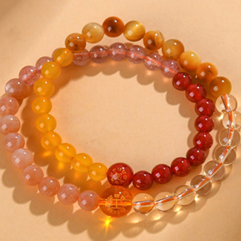 Buddha Stones ​​Fünf Elemente Verschiedene Achat Kristall Perle Schwarz Onyx Weiß Achat Weiß Kristall Glück Armband - image 26