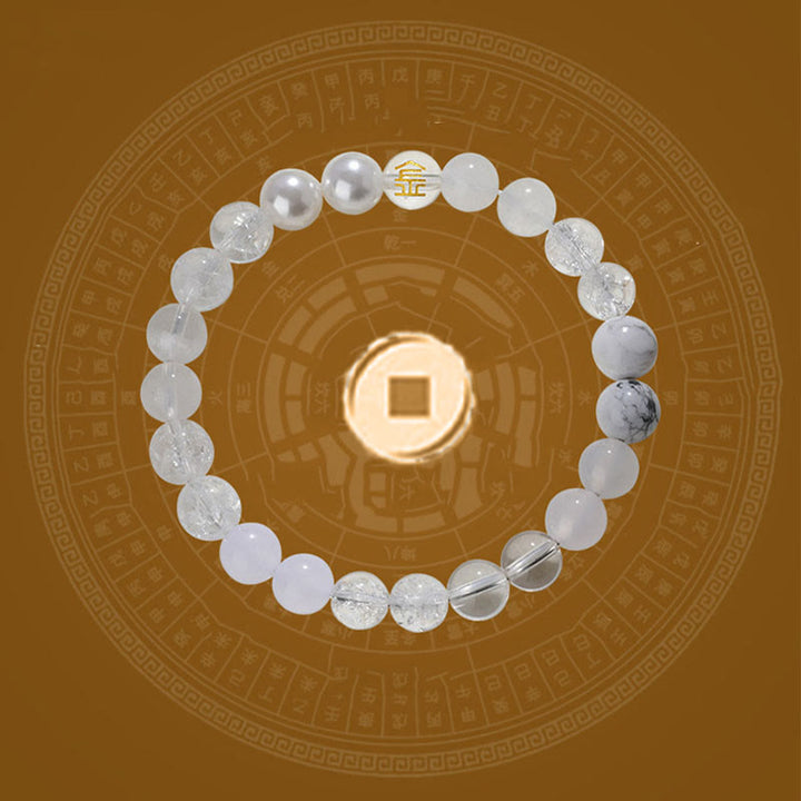 Buddha Stones ​​Fünf Elemente Verschiedene Achatkristalle Rutilquarz Tigerauge Gelber Achat Citrin Glücksarmband - image 12