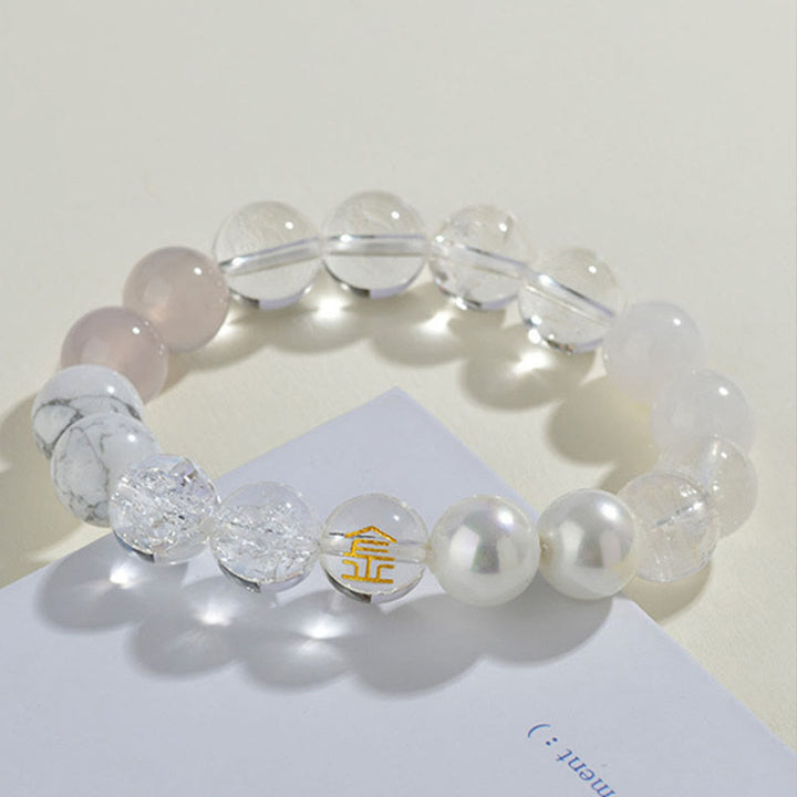 Buddha Stones ​​Fünf Elemente Verschiedene Achatkristalle Rutilquarz Tigerauge Gelber Achat Citrin Glücksarmband - image 15