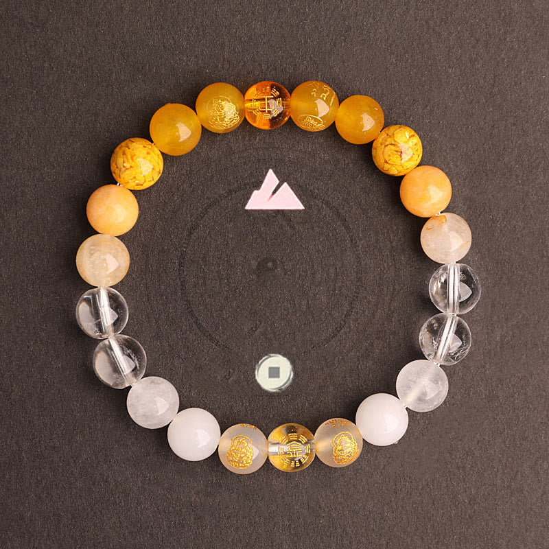 Buddha Stones, Fünf Elemente, Verschiedene Achat-Kristalle, Südroter Achat, Erdbeerquarz, Sonnenstein, Citrin, Glücksarmband - image 30