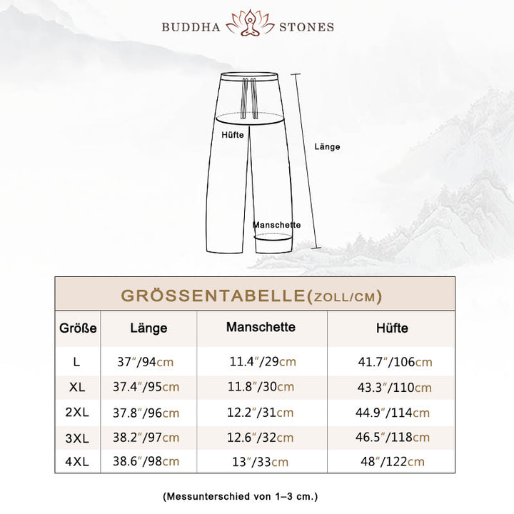 Buddha Stones Lässige Yogahose aus Baumwolle für Damen mit Taschen - image 5