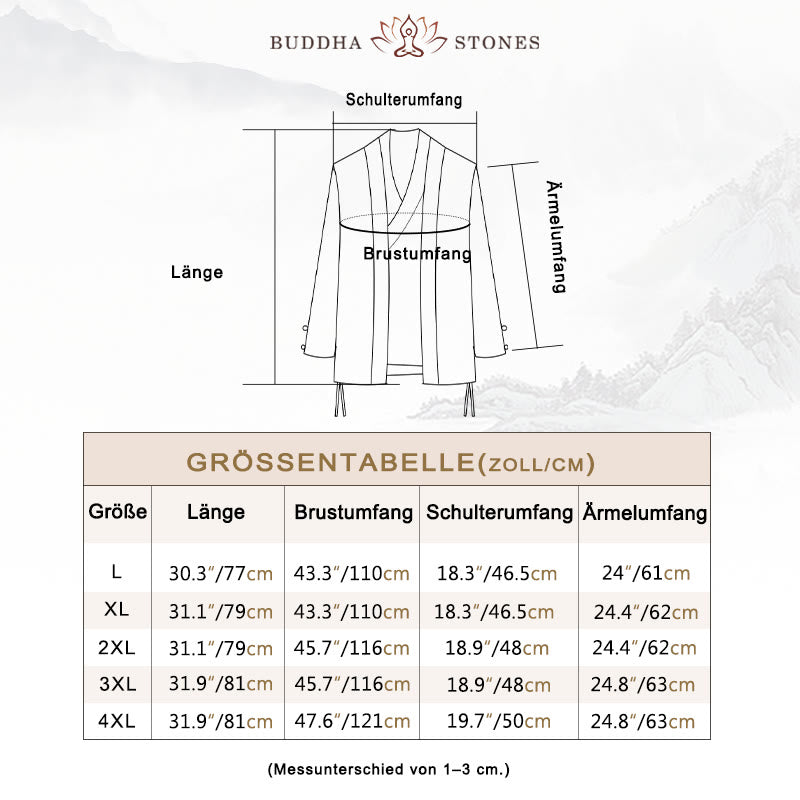 Buddha Stones ​​Herbst Chinesische Hanfu Baumwolle Leinen Männer Jacke Kleidung - image 5