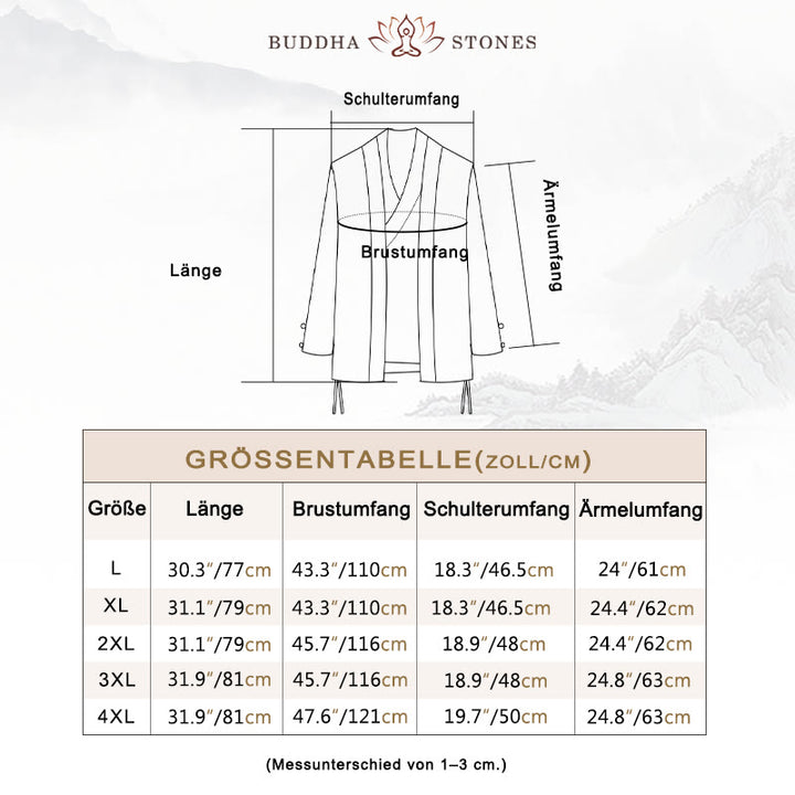 Buddha Stones ​​Herbst Chinesische Hanfu Baumwolle Leinen Männer Jacke Kleidung - image 5