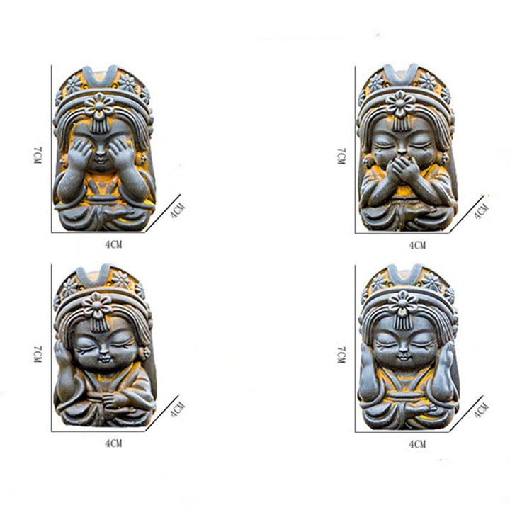 Buddha Stones , handgefertigt, Zakiram, Eisenpulver, Rostguss, Kunstharz, Zen-Statue, Heimdekoration - image 9