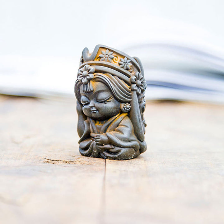 Buddha Stones , handgefertigt, Zakiram, Eisenpulver, Rostguss, Kunstharz, Zen-Statue, Heimdekoration - image 15