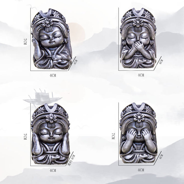 Buddha Stones , handgefertigt, Zakiram, Eisenpulver, Rostguss, Kunstharz, Zen-Statue, Heimdekoration - image 39