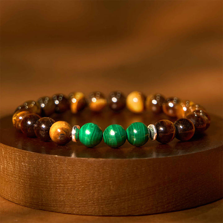 Buddha Stones Tigerauge Grünes Tigerauge Mut Armband