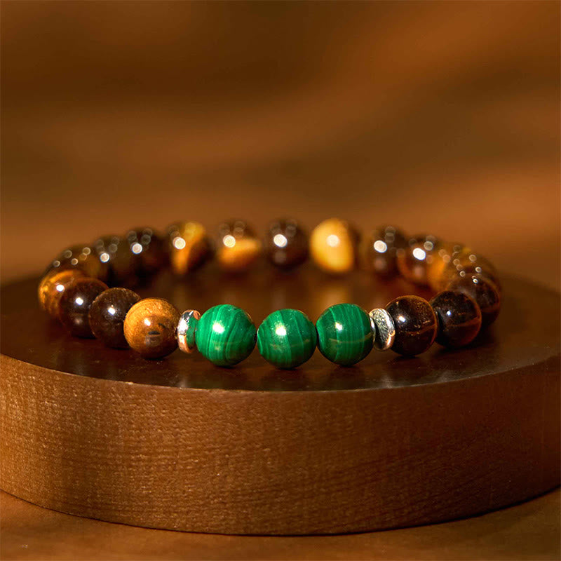 Buddha Stones Tigerauge Grünes Tigerauge Mut Armband