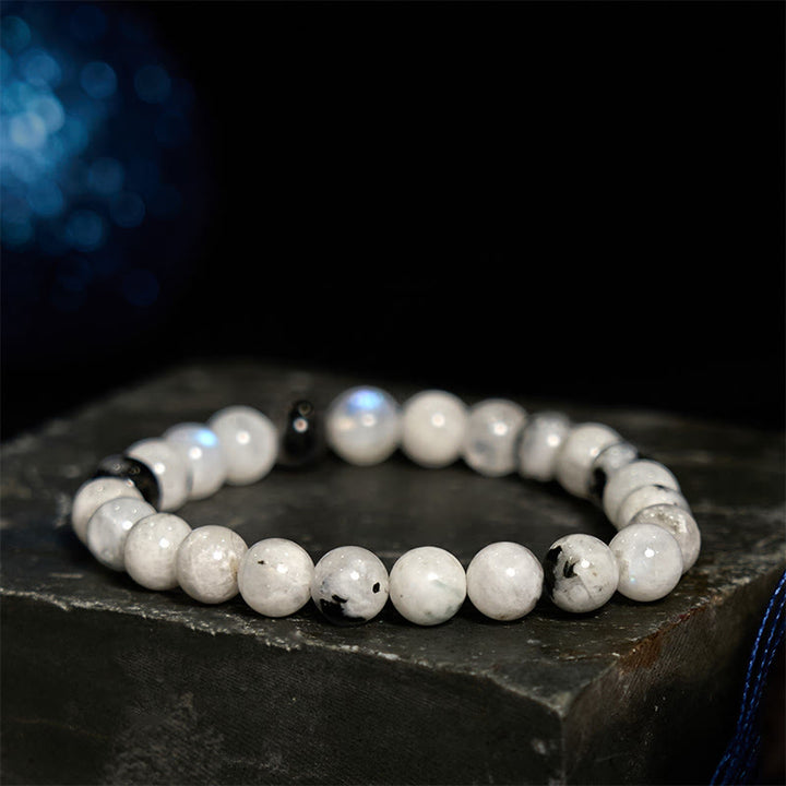 Buddha Stones Regenbogen-Mondstein-Harmonie-Armband