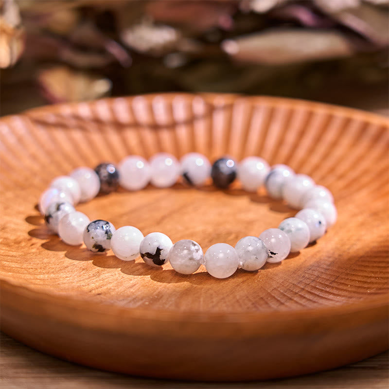 Buddha Stones Regenbogen-Mondstein-Harmonie-Armband