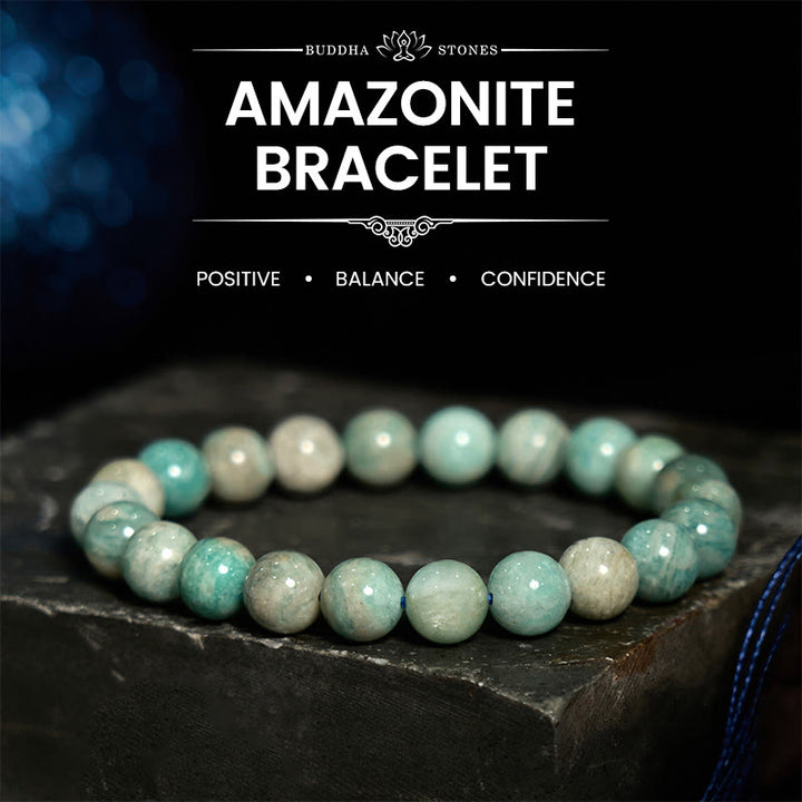 Buddha Stones Amazonit Positive Balance Armband