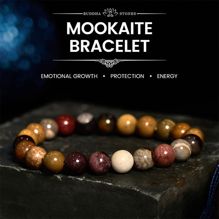 Buddha Stones Mookait-Armband für emotionales Wachstum