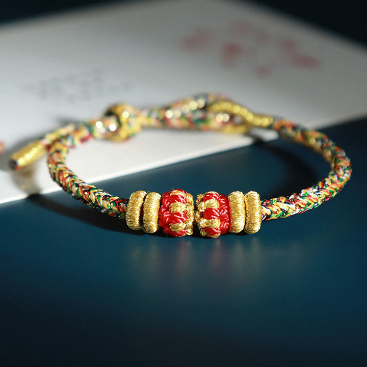 Buddha Stones, bunte Schnüre, Glücksarmband für chinesische Tierkreiszeichen - Drachenschlange (Handgelenkumfang: 15-18 cm) - image 11