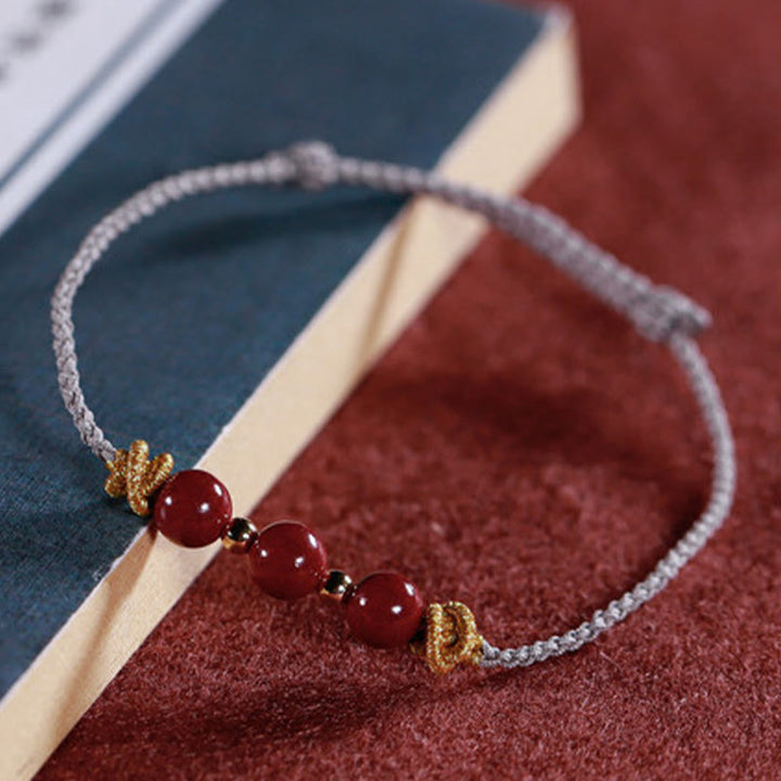 Buddha Stones Buntes Armband aus Zinnober mit ruhiger Schnur - image 15