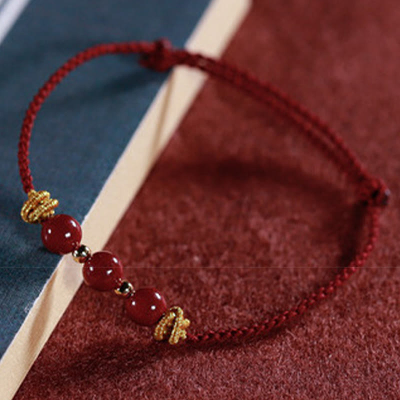 Buddha Stones Buntes Armband aus Zinnober mit ruhiger Schnur - image 10