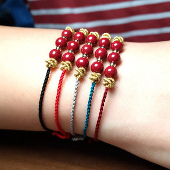 Buddha Stones Buntes Armband aus Zinnober mit ruhiger Schnur - image 17
