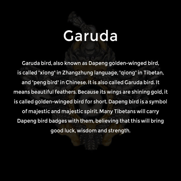 Buddha Stones ​​925 Sterling Silber Tibet Garuda Vogel Dzi Perle Schutz Halskette Anhänger - image 8