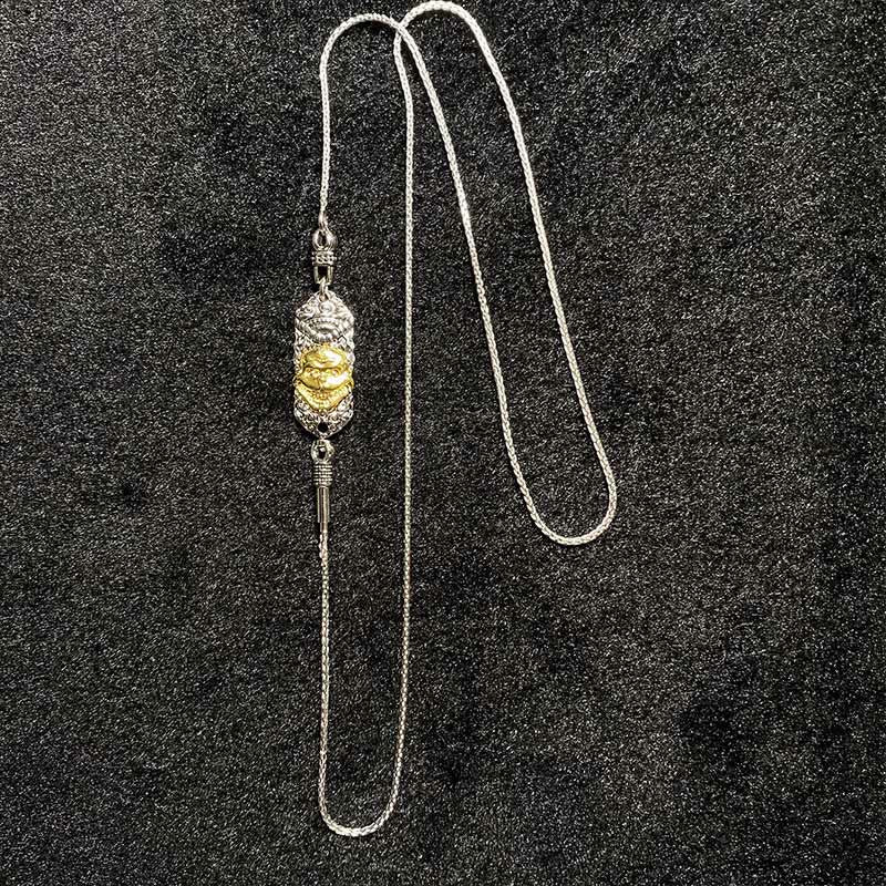 Halskette mit Anhänger Buddha Stones 925 Sterling Silber tibetischer Garuda Vogel Drache Schlange Weisheit - image 22
