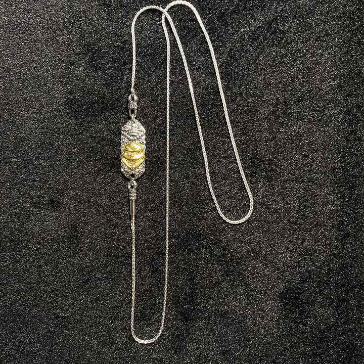 Halskette mit Anhänger Buddha Stones 925 Sterling Silber tibetischer Garuda Vogel Drache Schlange Weisheit - image 22