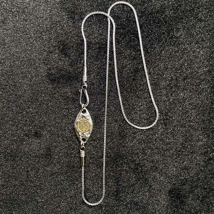 Halskette mit Anhänger Buddha Stones 925 Sterling Silber tibetischer Garuda Vogel Drache Schlange Weisheit - image 18